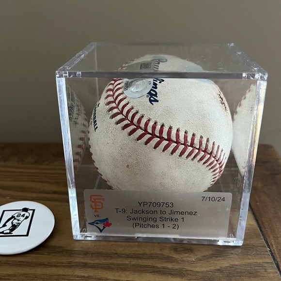 SF Giants vs Cardinals 7/10/24 Game Used Ball MLB Authentication Jackson Jimenez - Picture 9 of 14
